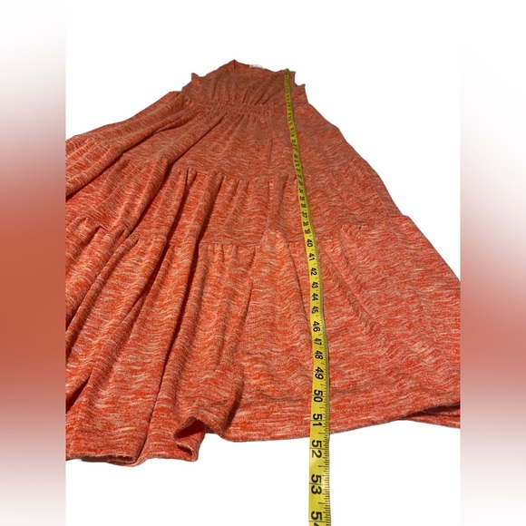 LOU & GREY For Loft Heather Tiered Maxi Dress Women’s Medium Sleeveless Orange - Picture 9 of 14